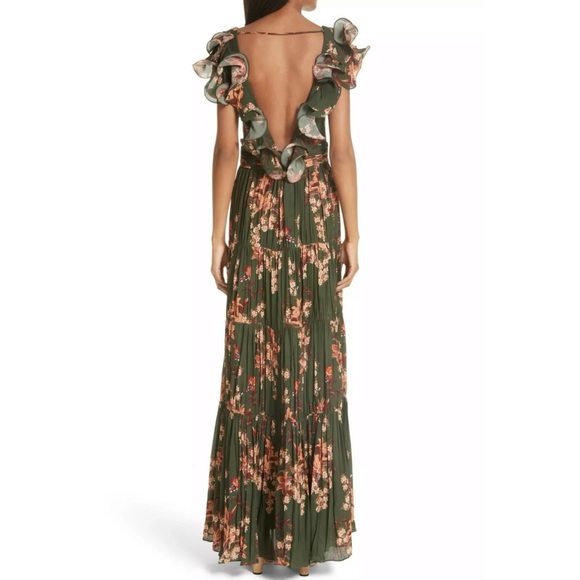 JOHANNA ORTIZ Renaissance Floral Silk Maxi Gown 4 - Picture 3 of 13
